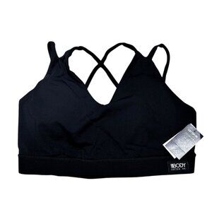 COTTON ON Curve‎ Womens Size US 14 Black Ultimate Strappy Sports Crop Top NWT